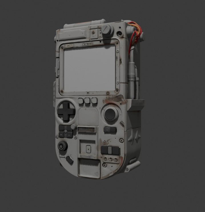 Textured render, 45 degrees
